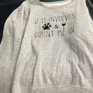 Custom wine and dog sweatshirt